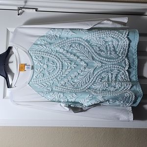 Ruby Rd L/S Embroidered Blouse